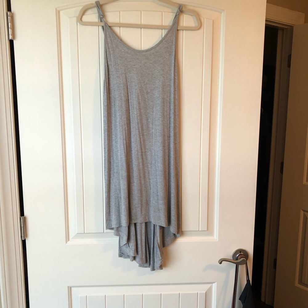 Casual gray hi-low dress